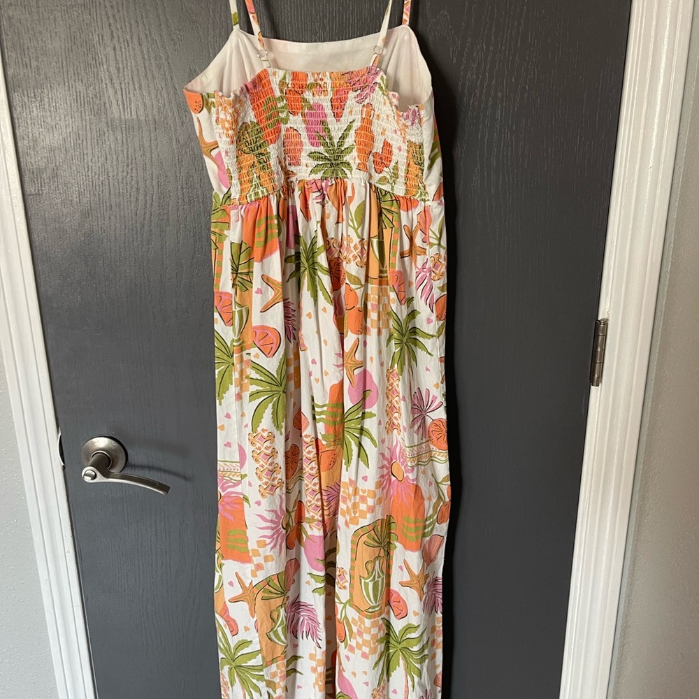 Tropical Print Maxi Dress
